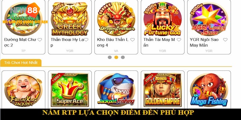 Nắm RTP lựa chọn điểm đến phù hợp