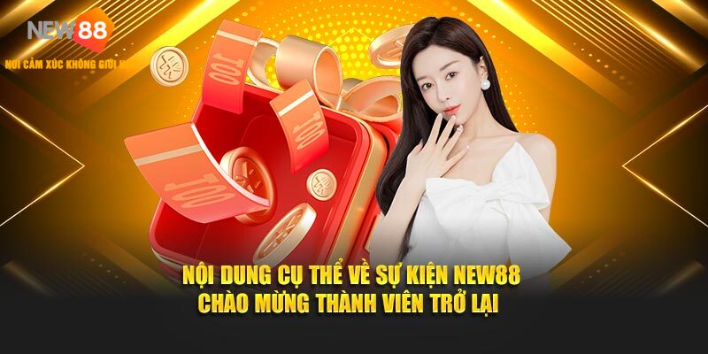 Nội dung cụ thể về sự kiện NEW88 chào  mừng thành viên trở lại 